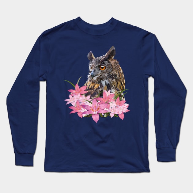 Royal Owl Long Sleeve T-Shirt by obscurite